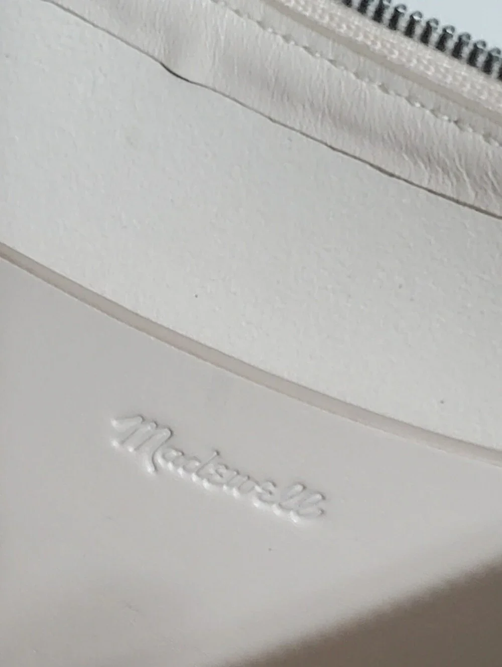 Madewell Ecru Studded Leather Crescent Small Crossbody Bag